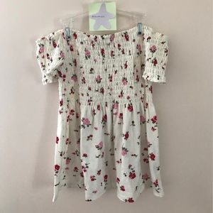 Off the shoulder flower top